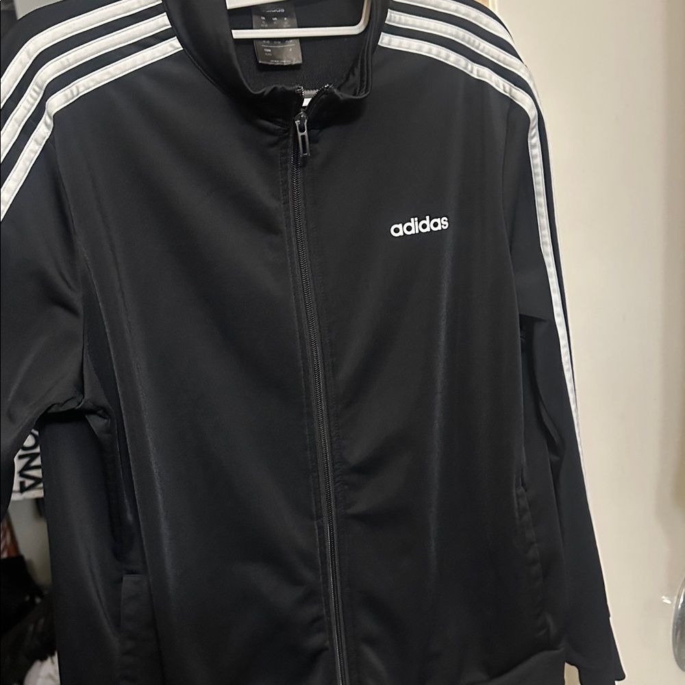 Adidas Black and White Zip-Up Jacket - Picture 3 of 3